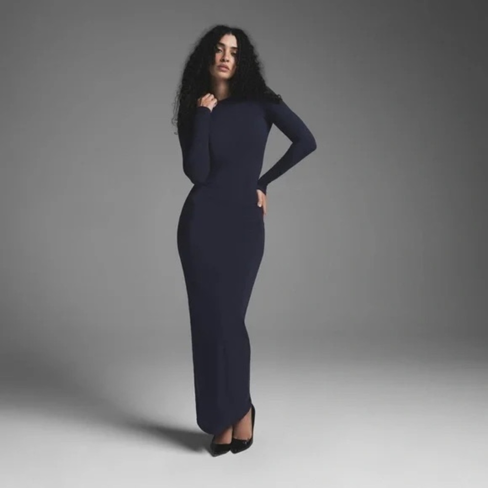 SKIMS Black Fits Everybody Maxi Dress